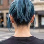 Nape Undercut Geometric Design With Glitter