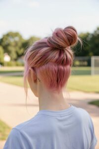 Nape Undercut - Rose Gold Top Knot