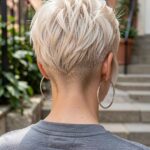 Nape Undercut Tousled Pixie With Single Chevron