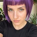 Pageboy Haircuts For Women Cute Pageboy In Purple With Short Bangs