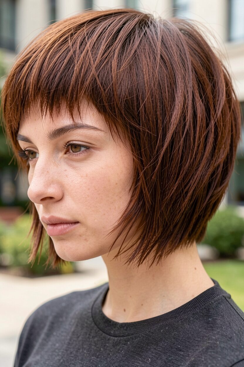 Modern Pageboy with Short Bangs