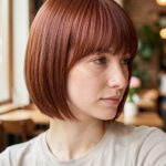 Pageboy Haircuts For Women Super Sleek Red And Black Toned Pageboy