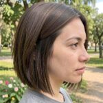 Summer 2019 Hairstyles Blunt Brunette Bob