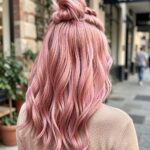 Summer 2019 Hairstyles Blush Pink Hair With Top Knot