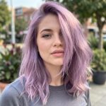 Summer 2019 Hairstyles Dusky Lilac Hair With Side Part
