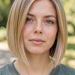 Summer 2019 Hairstyles Multi Tonal Blunt Bob With Side Part