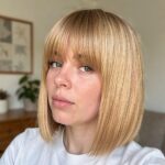 Blonde Sew In With Bangs
