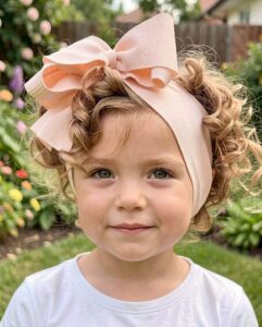 curly bob with short bangs