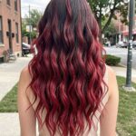 Curly Red Balayage