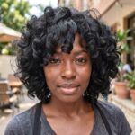 Curyly Bangs Bob