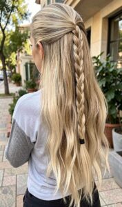 half up braid