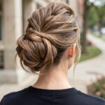 Medium Length Updo Pompadour