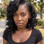 Pin Curls Bob Side Part