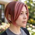 Red Balayage Undercut