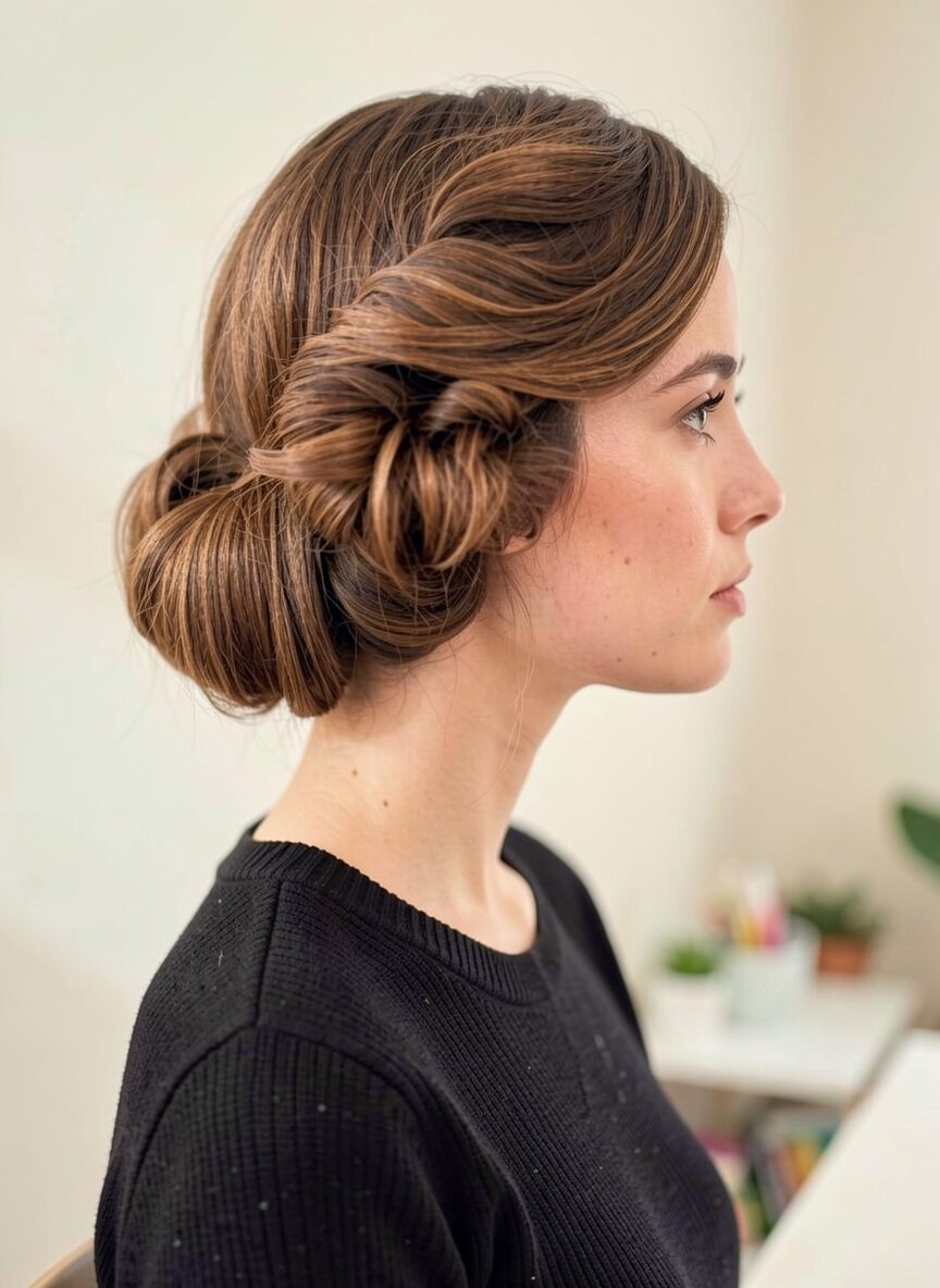 retro wedding updo