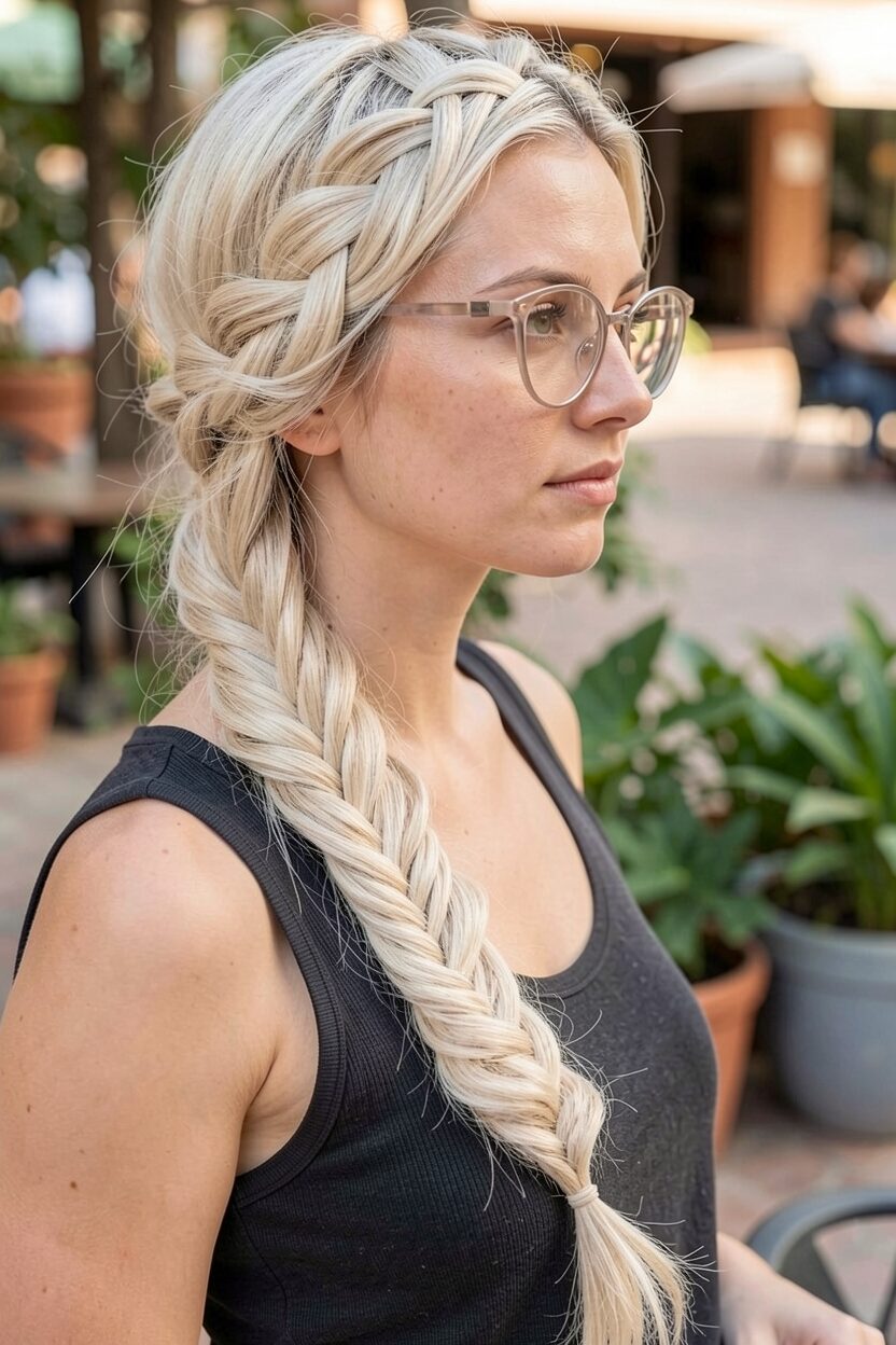 side braid with fishtail