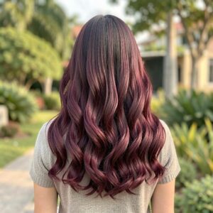 velvety red balayage