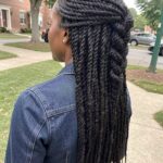Braided Bun Marley Twists