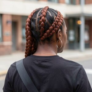 Copper red iverson braids