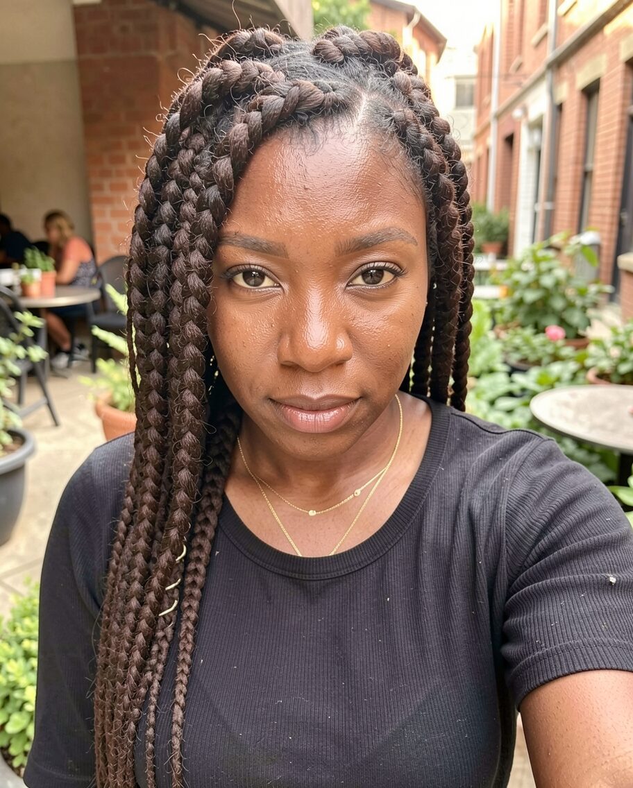 Dark Chocolate Triangle Box Braid