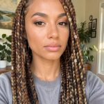 Golden Highllights Triangle Box Braids