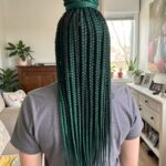 Green Latern Triangle Box Braids