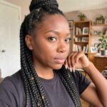 Light Brown Highlights Triangle Box Braids