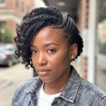 Marley Twists Half Up Do