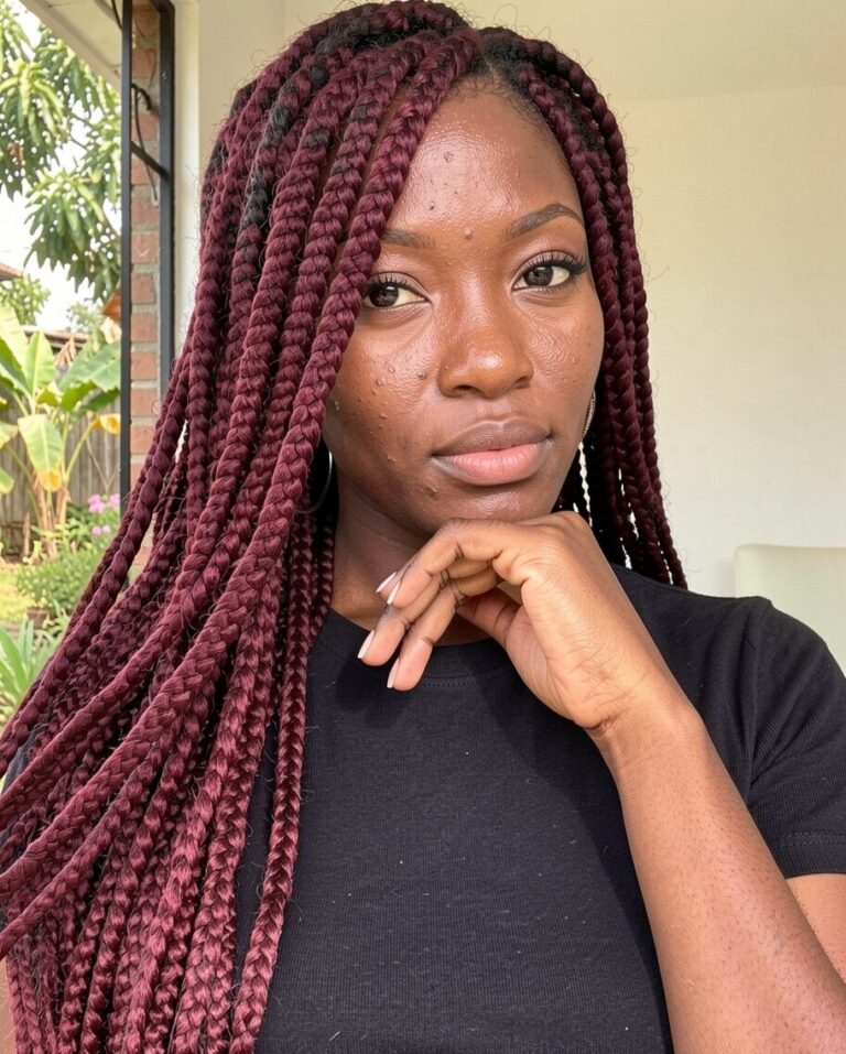 جديلات صندوق حمراء