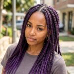 Purple Rain Triangle Box Braid