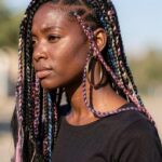 Rainbow Triangle Box Braids