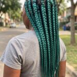Turquoise Triangle Box Braid