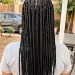Waist Length Triangle Box Braids