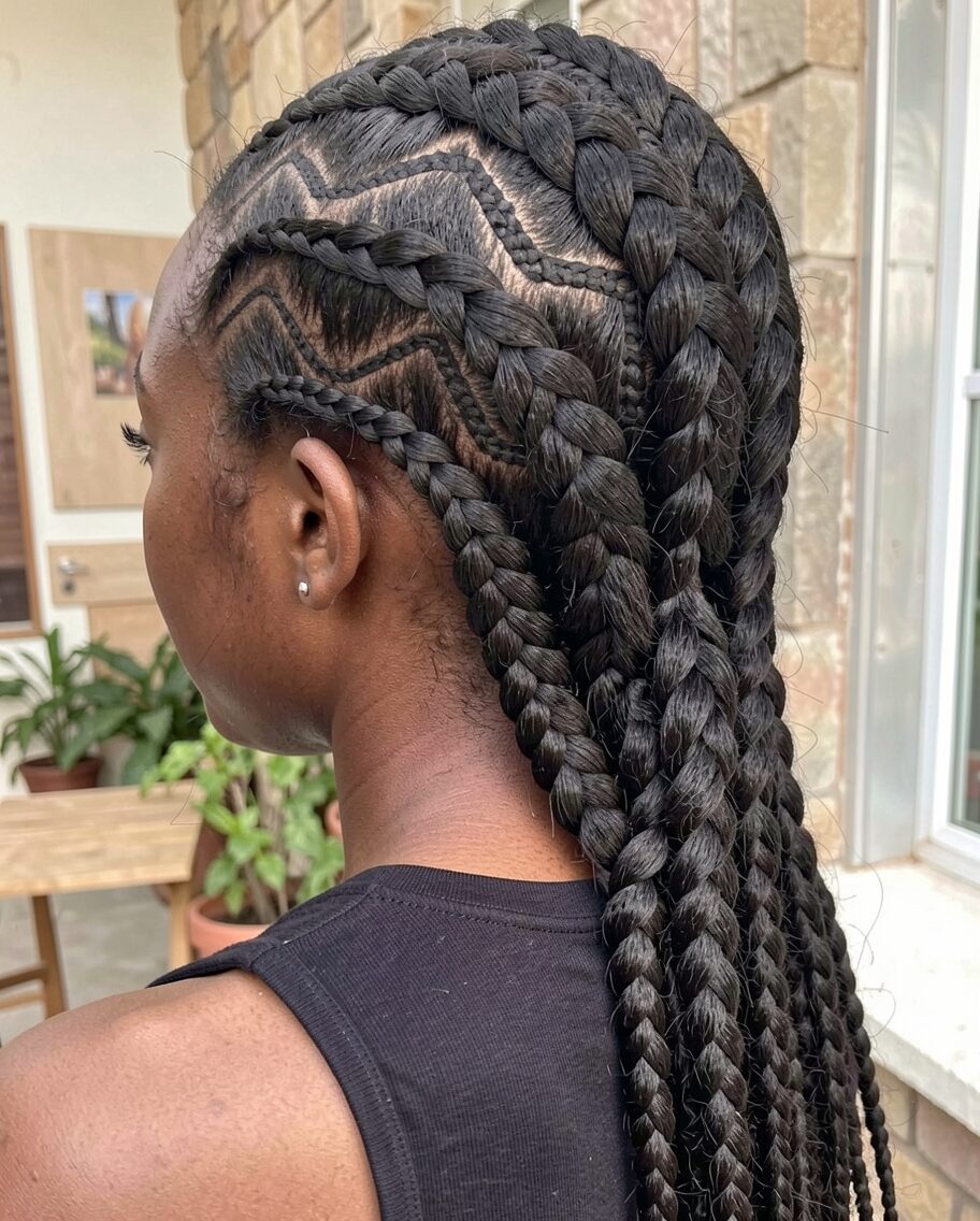 Alternate Allen Iverson Braided Updo