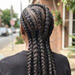 Chunky And Thin Cornrow Design