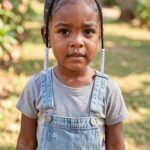Beaded Bangs Bun Little Black Girl