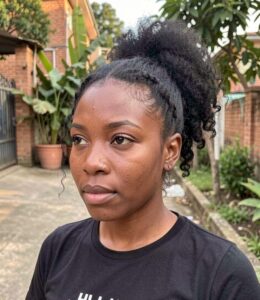 Braided top ponytail with baby hair