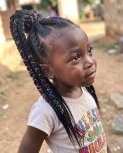 Color thread jumbo braids for girls