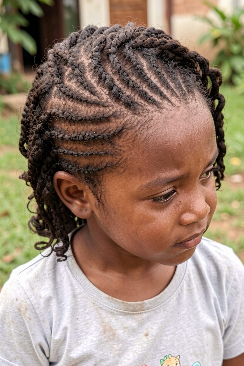 Cornrow twists for girls