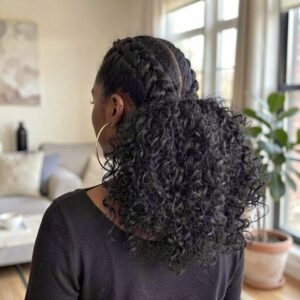 Half way boxer braids