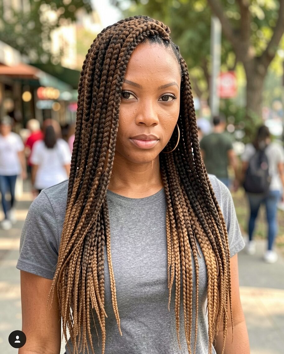 Honey ombre crochet box braid