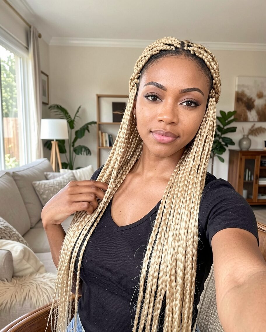 Khaleesi blonde crochet box braids