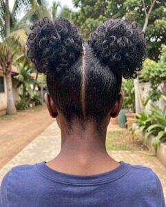 Two Curly Puffs Natural Hair