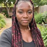 Black Red Crochet Box Braids