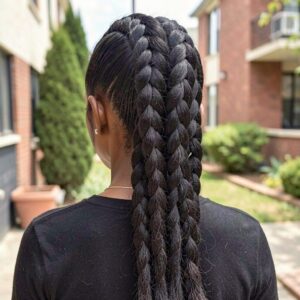 chunky goddess braids