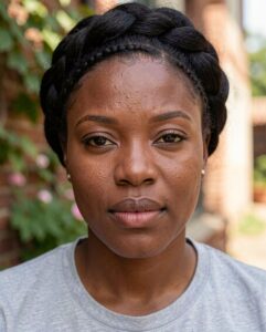 detail braid halo updo