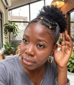 hair cuff and braids purff