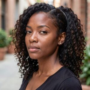 side part braid twist out