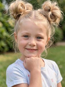 Cute Hairstyles for Girls - Double Messy Buns