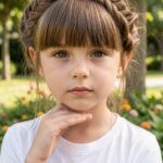 Cute Hairstyles For Girls Milkmaid Braid With Bangs